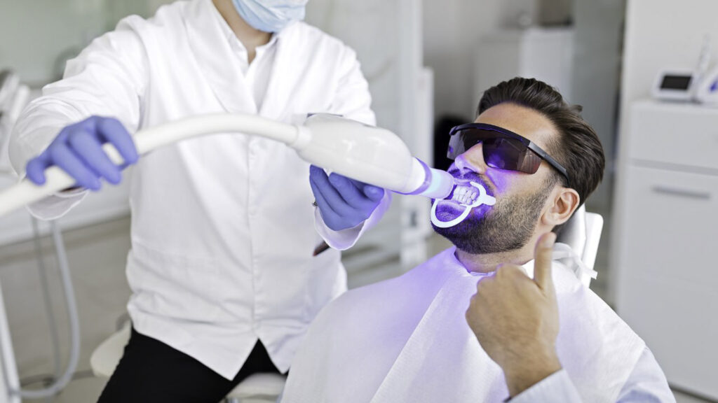 Dental laser to safely make your teeth white.